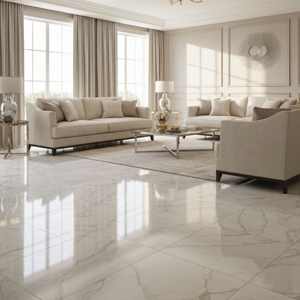 Living Room Marble Tiles